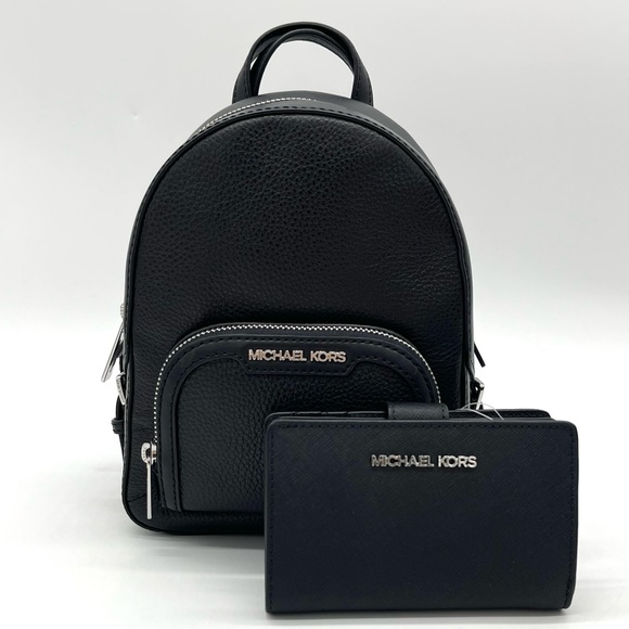 Michael Kors Jaycee Xsmall Convertible Zip Pocket Backpack & Bifold Wallet - Picture 3 of 8